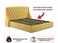 Мягкая кровать "Stefani" 1600 желтая с ортопед. основанием с матрасом АСТРА - фото №5