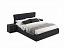 Мягкая кровать с тумбами Ameli 1600 темная с подъемным механизмом, велюр - миниатюра