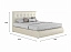 Мягкая интерьерная кровать "Селеста" 1600 белая с матрасом ГОСТ, экокожа - миниатюра