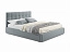 Мягкая кровать "Selesta" 1600 серая с матрасо PROMO B COCOS с подъемным механизмом, велюр - миниатюра