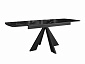 Стол DikLine SFU120 стекло черное мрамор глянец/подстолье черное/опоры черные (2 уп.) - фото №5