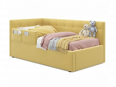 Односпальная кровать-тахта Colibri 800 желтая с подъемным механизмом и защитным бортиком - фото №1