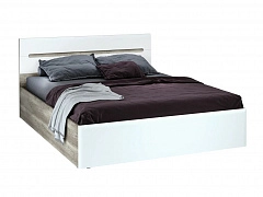 Кровать с настилом ДСП Наоми КР-11 160х200, белый глянец - фото №1