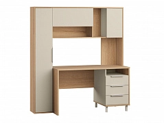 Стол рабочий Комфорт 12.95 N, Дуб сонома, Сатин - фото №1, 5572066