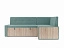 Кухонный угловой диван Таллин (98х166), велюр, ЛДСП - миниатюра