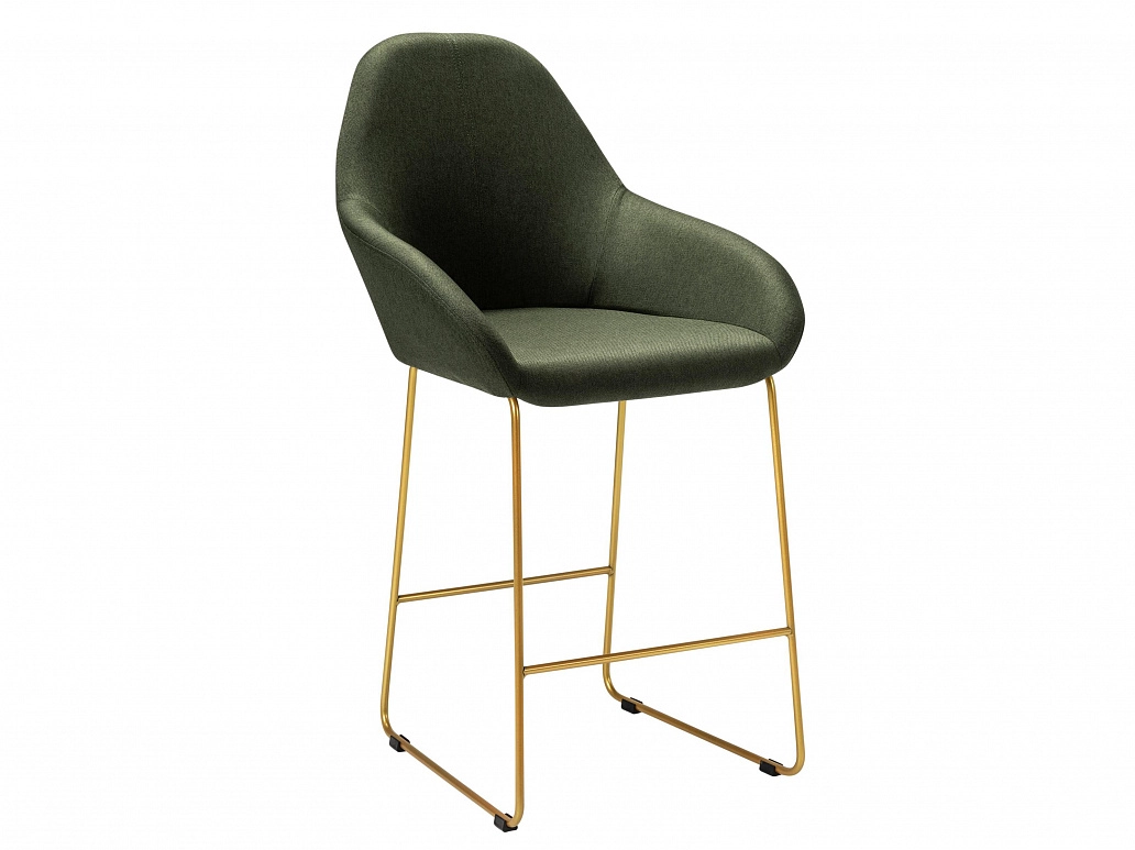 Кресло полубар Kent тёмно-зеленый/Линк золото - фото №1