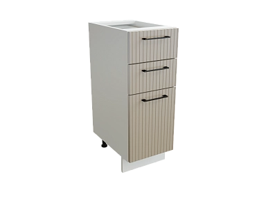 Шкаф Н303 с 3-мя ящиками Сиэль Ян БЕЛ/АТЛ/СЕР Ф13 - фото №1, 888_ММК-00015651