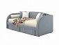 Мягкая кровать Elda 900 серая с ортопедическим основанием и матрасом АСТРА - фото №2