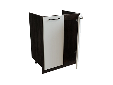 Шкаф М600 с 2-мя дверцами Мемфис ДБК/БЕЛ/СОФТ Ф40 - фото №1, 888_ММК-00001564