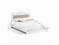 Кровать 1400 с мягким элементом Монако МН-8 + МН-8А белое дерево - фото №4