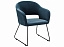 Кресло Oscar Diag blue/Линк, бархат - миниатюра