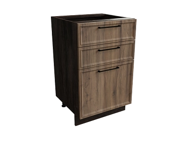 Шкаф Н503 с 3-мя ящиками Беверли ДБК/Дуб Бурбон Ф33 - фото №1, 888_ММК-00033785