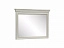 Зеркало Эльмира 40.11 белый, белая кожа патина - миниатюра