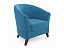 Мягкое кресло Line синий, велюр - миниатюра