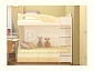 Двухъярусная кровать Бемби МДФ (фасад 3D) (Голубой металлик, шимо светлый) - фото №5