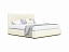 Мягкая кровать "Selesta" 1400 беж с подъемным механизмом, велюр - миниатюра