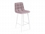 Чилли К розовый / белый Барный стул, велюр - миниатюра