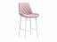 Баодин К Б/К розовый / белый Барный стул, велюр - миниатюра