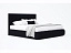 Мягкая кровать "Selesta" 1400 темная с подъемным механизмом, велюр - миниатюра