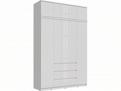Челси Шкаф 1600 + антресоль 1600 (Белый глянец, Белый) - фото №1, mdmMF-1205418487