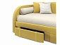 Мягкая кровать Elda 900 желтая с ортопедическим основанием и матрасом АСТРА - фото №9