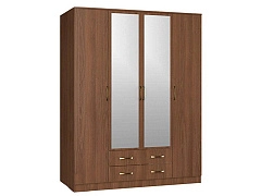 Шкаф 4-х створчатый комбинированный с зеркалами Светлана - фото №1