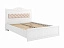 Кровать 1400 с мягким элементом Монако МН-8 + МН-8А белое дерево, велюр - миниатюра