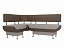 Кухонный угловой диван Альфа Левый, рогожка - миниатюра
