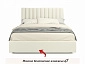 Мягкая кровать Olivia 1400 беж с ортопедическим основанием - фото №6