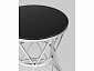 Журнальный стол Stool Group ВИВА 50х50 Стекло черное/Сталь серебро  - фото №7