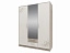 Камила Шкаф 3-х дверный с зеркалом и ящиками, ясень светлый - миниатюра
