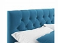 Мягкая кровать Verona 1600 синяя с ортопедическим основанием - фото №4