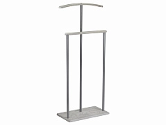 Вешалка костюмная Дэви 1 металлик/дуб дымчатый - фото №1, mebelik4610151416344