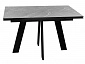 Стол DikLine SKM120 Керамика серый мрамор/подстолье черное/опоры черные (2 уп.) - фото №2