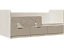 Юниор-4 Кровать 80х180 (Шарли мокко, Крафт белый), ЛДСП - миниатюра