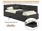 Мягкая кровать Aura 900 шоколад с подъемным механизмом - фото №3