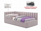 Мягкая кровать Milena с бортиком 900 лиловая с подъемным механизмом - фото №3