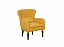 Кресло мягкое Оливер, желтый/орех, микровелюр - миниатюра