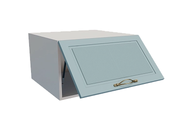 Шкаф ВГ610 верхний горизонтальный Моцарт БЕЛ/НЕБ/ГОЛБ Ф85 - фото №1, 888_ММК-00038694