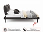 Мягкая кровать Fly 1600 шоколад ортопед с матрасом Basic soft grey - фото №7