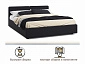 Мягкая кровать Erika 1600 черная с подъемным механизмом - фото №8