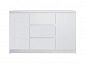 Челси Комод 1200 (2 двери 3 ящика) (Белый глянец, Белый) - фото №2