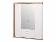 Шкаф 4-х дверный с зеркалом 16 Люмен - фото №1