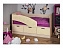 Детская кровать Бемби-8 МДФ, 80х160 (Бирюза металлик, Ясень шимо светлый), бирюза металлик - миниатюра