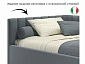 Мягкая кровать Milena 1200 серая с подъемным механизмом - фото №6