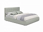 Мягкая кровать Selesta 1600 кожа серый с подъемным механизмом - фото №2