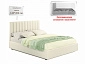 Мягкая кровать Olivia 1400 беж с ортопедическим основанием - фото №3