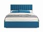 Мягкая кровать Olivia 1400 синяя с ортопедическим основанием - фото №6