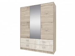 Шкаф 3-х дверный с зеркалом и ящиками Лациа - фото №1, 2020041801000