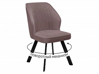 Стул DikLine 232 поворотный B5 LATTE, ножки черные - фото №1